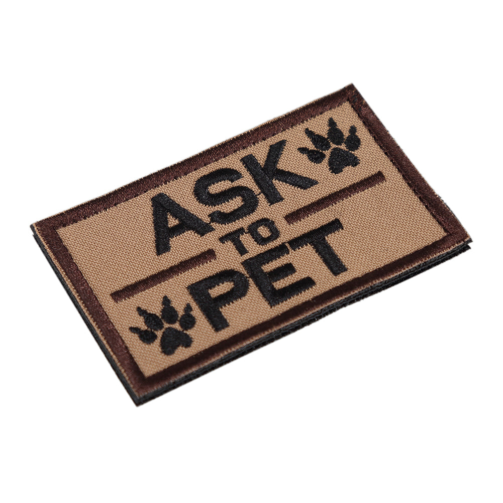 Velcro Patch "ASK TO PET"
