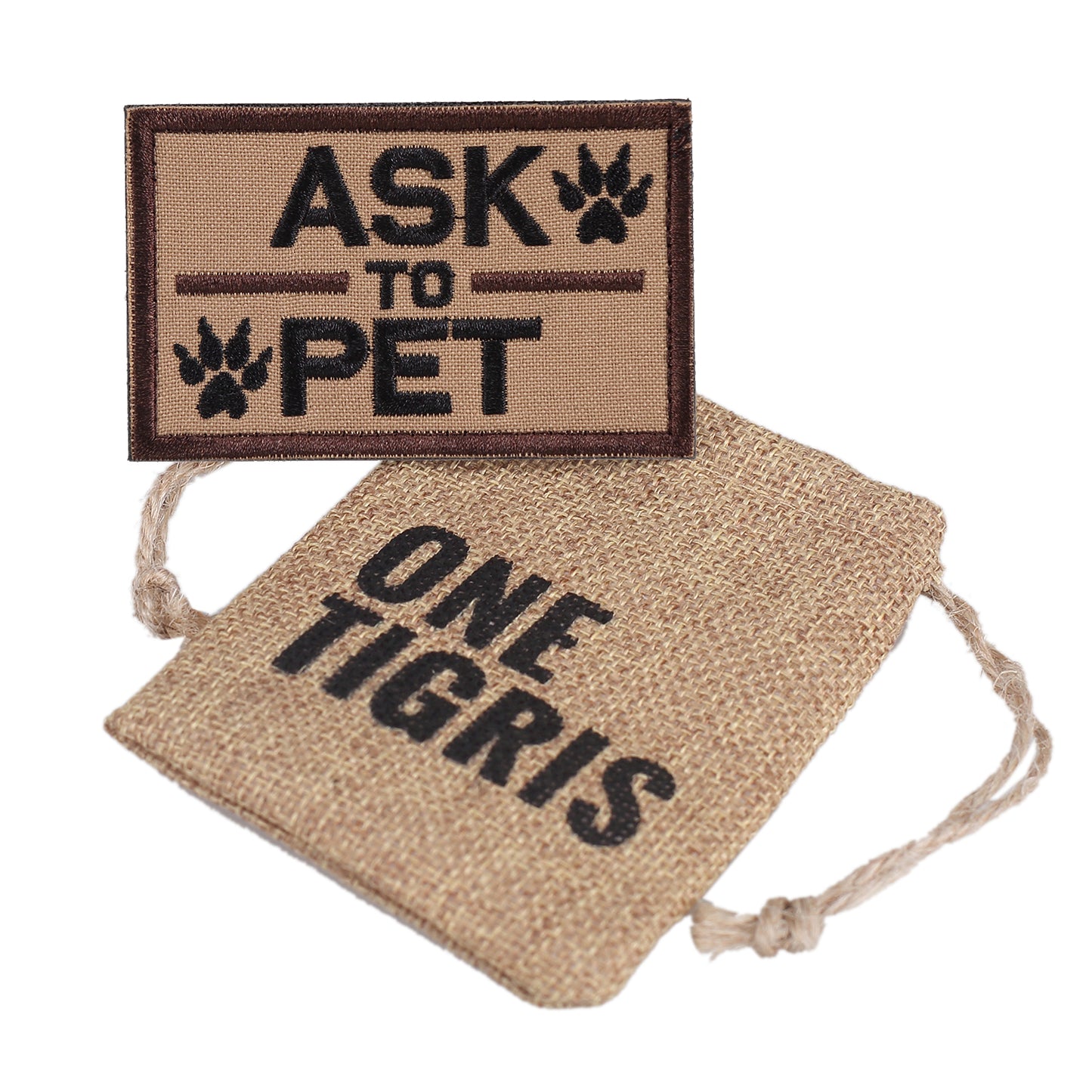Velcro Patch "ASK TO PET"